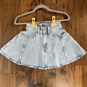 GAP Kids Girls Denim Skirt Size 8 | Button Front A-Line Jean Skirt